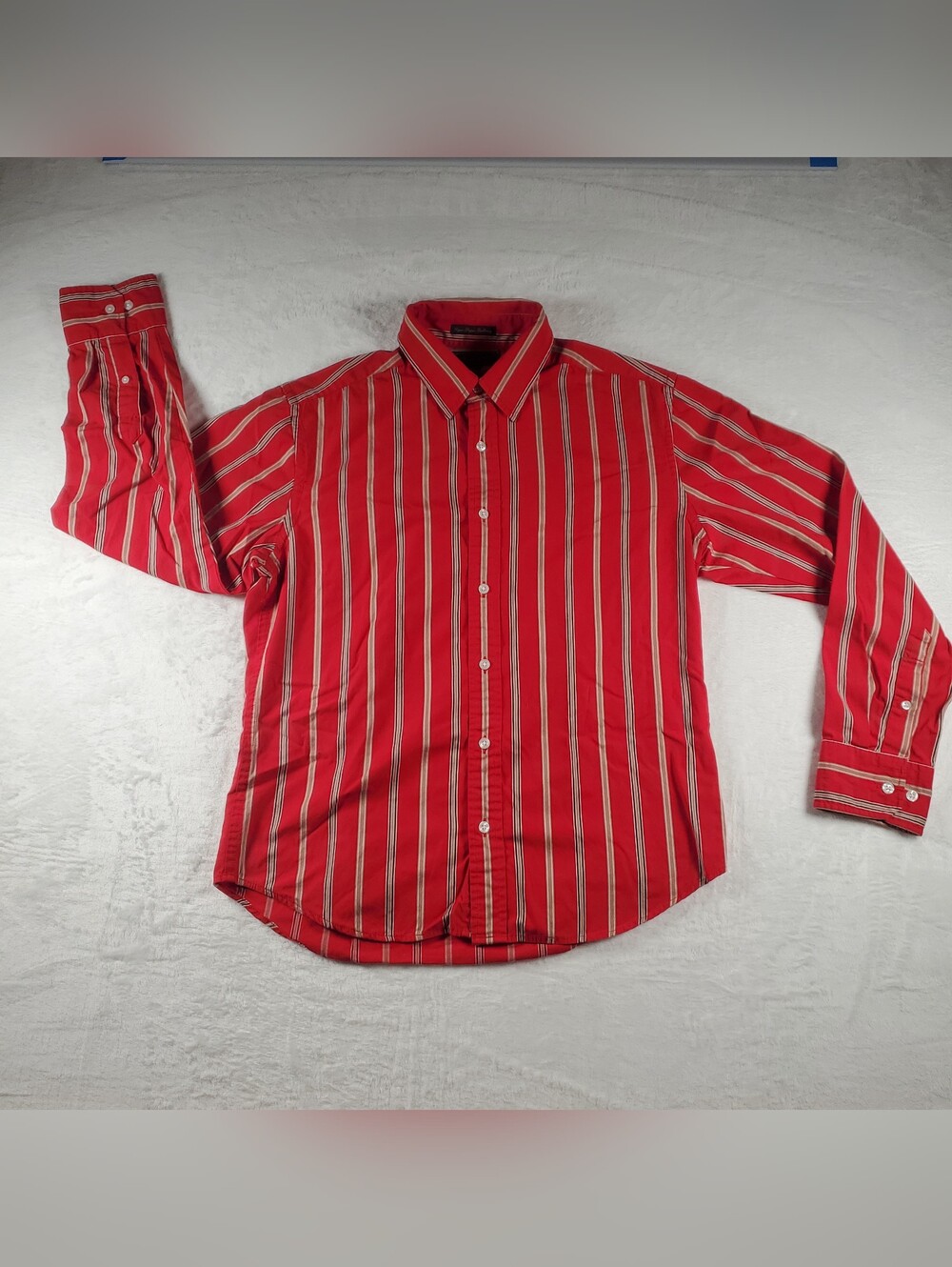 Vintage Hawkings McGill Mens M Red Shirt Long Sleeve Button Down Y2k READ